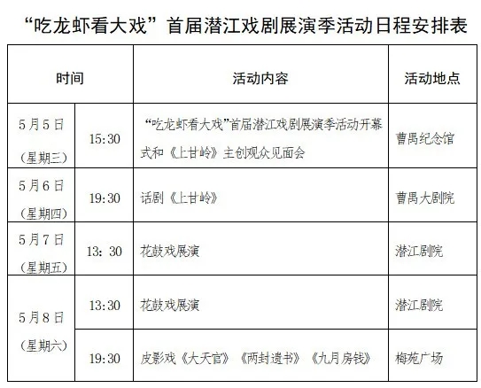 “吃龙虾 看大戏”→首届潜江戏剧展演季开幕